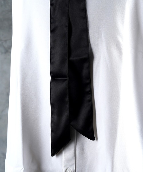 G.O.C（ジーオーシー）の「ロング カフス 2WAY ボウタイ シャツ（シャツ/ブラウス・メンズ・ホワイト/ブラック・MEDIUM/LARGE）」の5枚目の写真