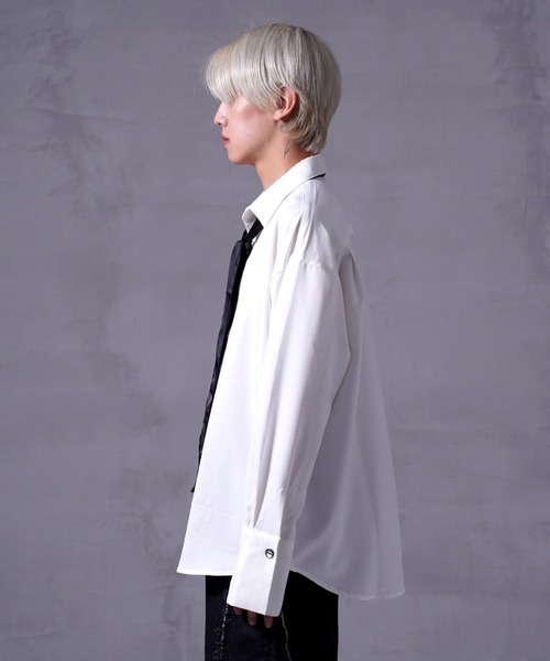 G.O.C（ジーオーシー）の「ロング カフス 2WAY ボウタイ シャツ（シャツ/ブラウス・メンズ・ホワイト/ブラック・MEDIUM/LARGE）」の19枚目の写真