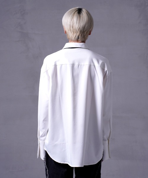 G.O.C（ジーオーシー）の「ロング カフス 2WAY ボウタイ シャツ（シャツ/ブラウス・メンズ・ホワイト/ブラック・MEDIUM/LARGE）」の6枚目の写真