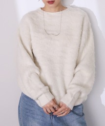 クルーネックニット