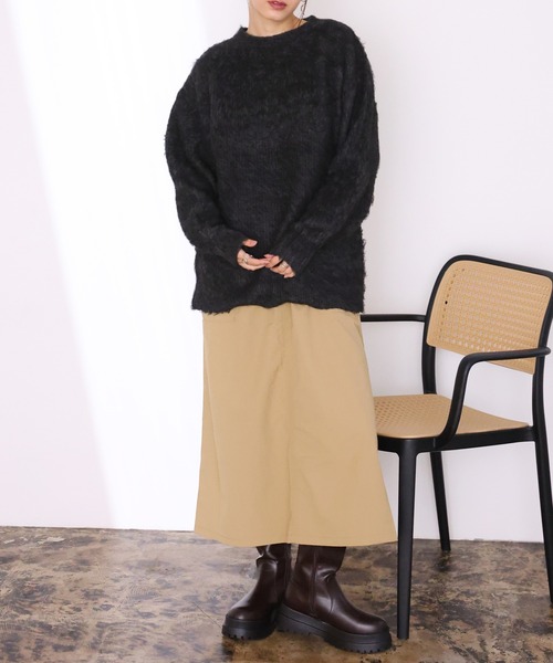 Girly Doll(ガーリードール)の「クルーネックニット(ニット/セーター・レディース・ブラック/アイボリー/その他/ライトグレー/ブルー/ベージュ/ライトグリーン・F)」の13枚目の写真