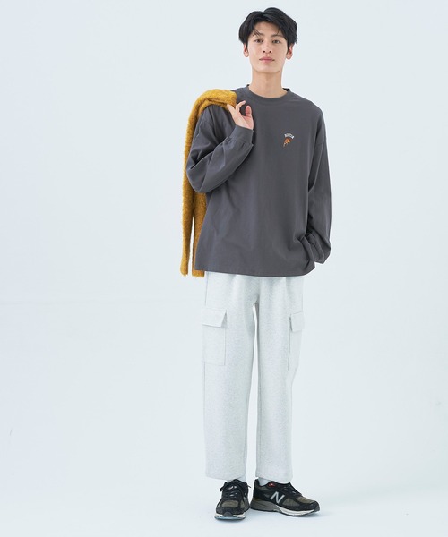 coca(coca)(コカ)の「メンズジャンクフード刺繍ロンT(Tシャツ/カットソー・メンズ・ホワイト/チャコール・M/L/XL)」の7枚目の写真