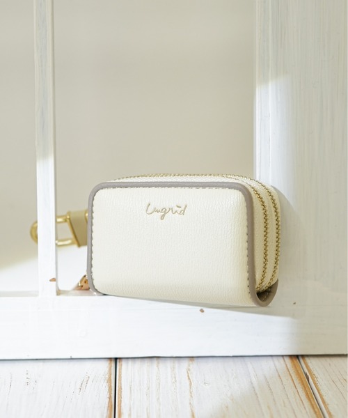 Ungrid（アングリッド）の「【Ungrid/アングリッド】 パイピング WZIP スマートキーケース（キーケース/キーアクセサリー・レディース・オレンジ/グレイッシュベージュ/ライトピンク/ターコイズブルー/ベージュ系その他/ライトグレー/ライトグリーン/ダークブラウン/イエロー/ブラック/ブラウン/ラベンダー/シルバー/アイボリー/オリーブ・FREE）」の2枚目の写真