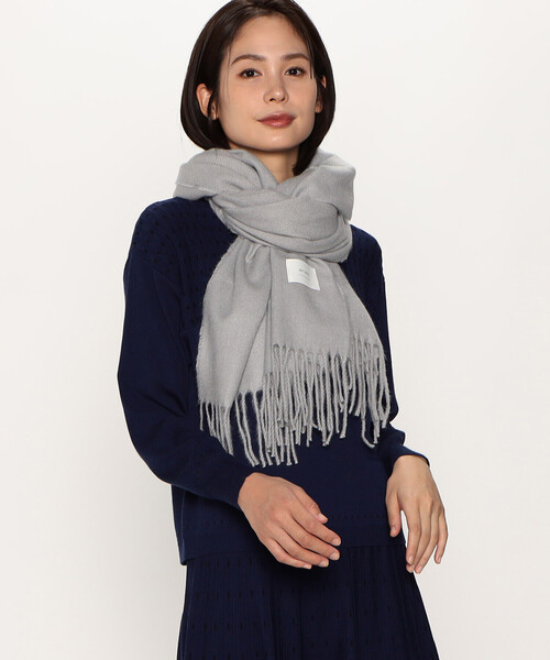 MONO　COMME CA（モノコムサ）の「ソフトタッチストール（ストール/ショール・レディース・オフホワイト/ライトグレー/ベージュ/チャコール・FREE）」の3枚目の写真