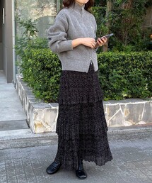 fredy emue | ドットプリーツティアードスカート(スカート)