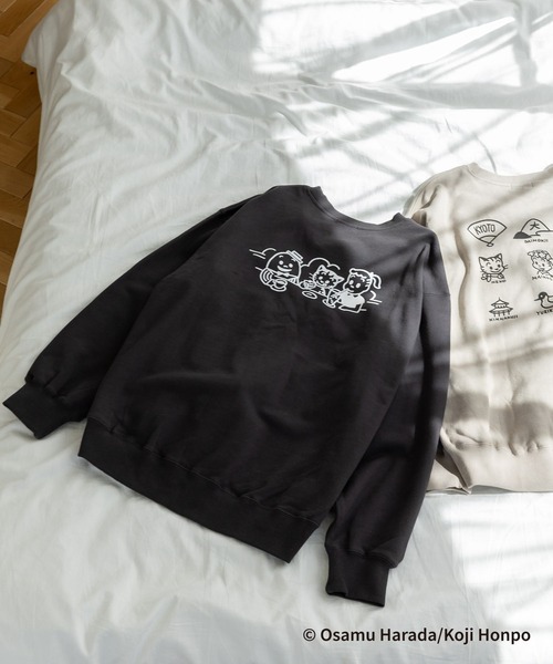 LEPSIM(レプシィム)の「【OSAMU GOODS×LEPSIM】スウェット 988860(スウェット・レディース・チャコールグレー/ホワイト/ホワイト系その他/グレー系その他/ベージュ系その他/ベージュ・FREE)」の4枚目の写真