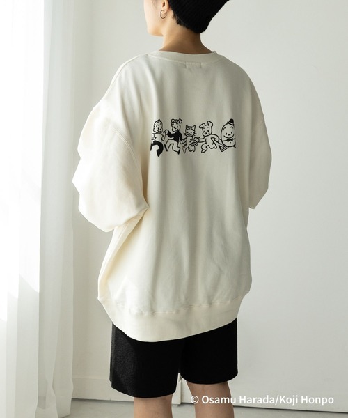 LEPSIM(レプシィム)の「【OSAMU GOODS×LEPSIM】スウェット 988860(スウェット・レディース・チャコールグレー/ホワイト/ホワイト系その他/グレー系その他/ベージュ系その他/ベージュ・FREE)」の9枚目の写真