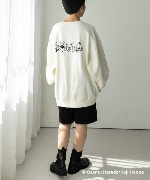 LEPSIM(レプシィム)の「【OSAMU GOODS×LEPSIM】スウェット 988860(スウェット・レディース・チャコールグレー/ホワイト/ホワイト系その他/グレー系その他/ベージュ系その他/ベージュ・FREE)」の10枚目の写真