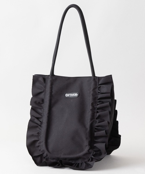 OUTDOOR PRODUCTS(アウトドアプロダクツ)の「OUTDOOR PRODUCTS/アウトドアプロダクツ フリルギャザーハンドバッグ(トートバッグ・レディース・アイボリー/ブラック/ベージュ・ONE SIZE)」の2枚目の写真