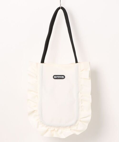 OUTDOOR PRODUCTS(アウトドアプロダクツ)の「OUTDOOR PRODUCTS/アウトドアプロダクツ フリルギャザーハンドバッグ(トートバッグ・レディース・アイボリー/ブラック/ベージュ・ONE SIZE)」の10枚目の写真