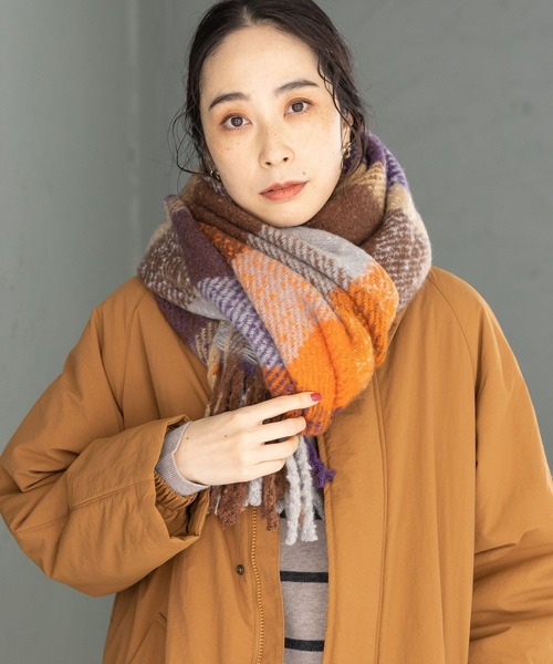 studio CLIP（スタディオクリップ）の「【静電気軽減】チェックストール（ストール/ショール・レディース・レッド/ブルー/その他2/ブラウン/ブラック/その他1・FREE）」の6枚目の写真