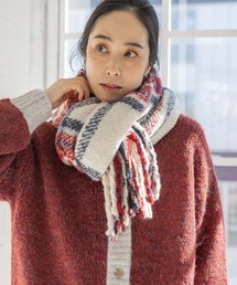 【静電気軽減】チェックストール