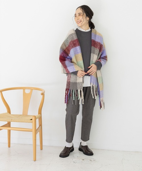 studio CLIP（スタディオクリップ）の「【静電気軽減】チェックストール（ストール/ショール・レディース・レッド/ブルー/その他2/ブラウン/ブラック/その他1・FREE）」の10枚目の写真