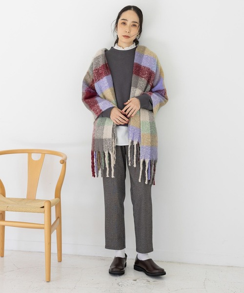 studio CLIP（スタディオクリップ）の「【静電気軽減】チェックストール（ストール/ショール・レディース・レッド/ブルー/その他2/ブラウン/ブラック/その他1・FREE）」の11枚目の写真