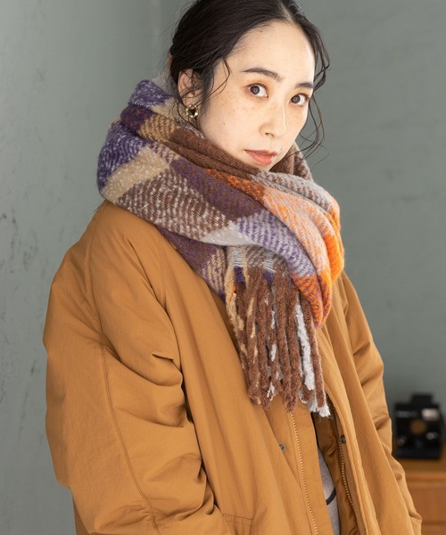 studio CLIP（スタディオクリップ）の「【静電気軽減】チェックストール（ストール/ショール・レディース・レッド/ブルー/その他2/ブラウン/ブラック/その他1・FREE）」の16枚目の写真