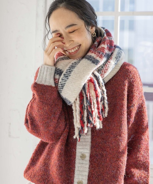 セール】【静電気軽減】チェックストール（ストール/ショール