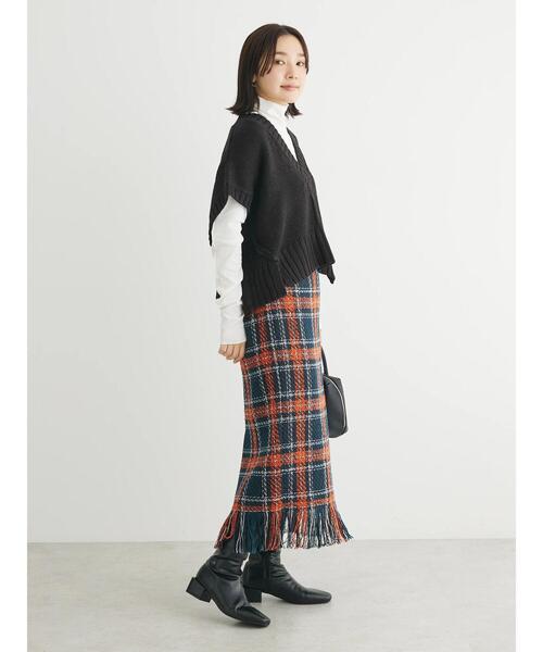 Green　Parks（グリーンパークス）の「・SUGAR　SPOON　ショートニットベスト（ベスト・レディース・ブラック/杢グレー/ベージュ・FREE）」の5枚目の写真