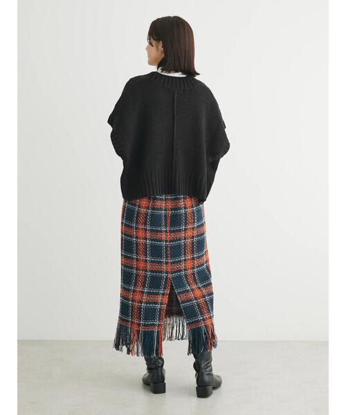 Green　Parks（グリーンパークス）の「・SUGAR　SPOON　ショートニットベスト（ベスト・レディース・ブラック/杢グレー/ベージュ・FREE）」の6枚目の写真