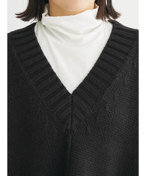 Green　Parks（グリーンパークス）の「・SUGAR　SPOON　ショートニットベスト（ベスト・レディース・ブラック/杢グレー/ベージュ・FREE）」の9枚目の写真