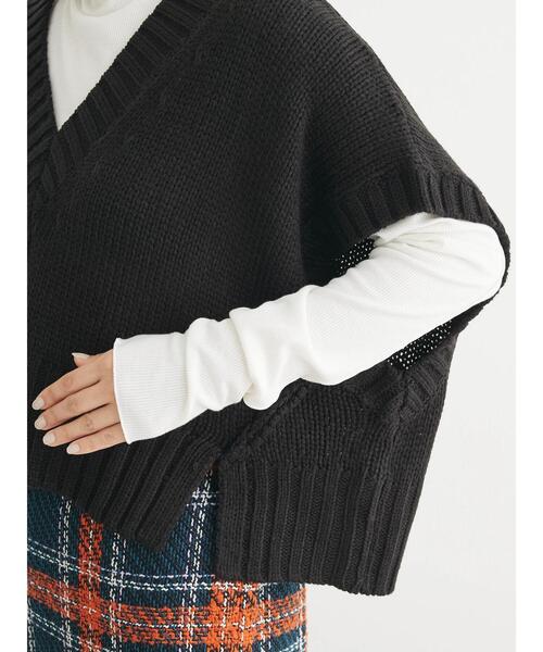 Green　Parks（グリーンパークス）の「・SUGAR　SPOON　ショートニットベスト（ベスト・レディース・ブラック/杢グレー/ベージュ・FREE）」の11枚目の写真