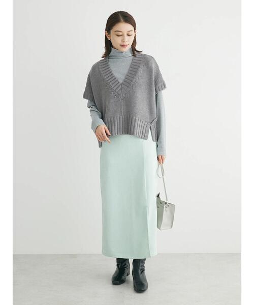 Green　Parks（グリーンパークス）の「・SUGAR　SPOON　ショートニットベスト（ベスト・レディース・ブラック/杢グレー/ベージュ・FREE）」の12枚目の写真