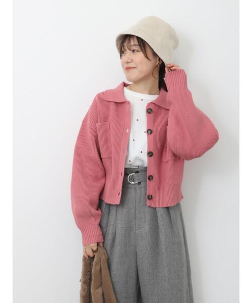 ehka sopo（エヘカソポ）の「ハート柄ワッフルカットソー（Tシャツ/カットソー・レディース・オフホワイト/グレー/キナリ・F）」の19枚目の写真