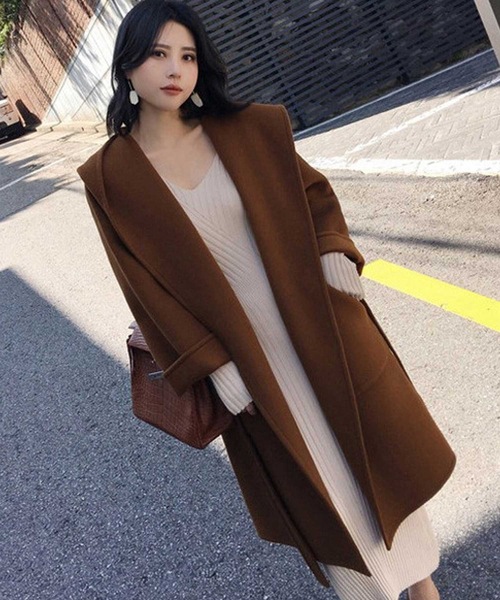 LUGG NAGG(ラグナグ)の「リブニットVネックマキシワンピース(ワンピース・レディース・ライトベージュ/チョコ/ブラック・M)」の22枚目の写真