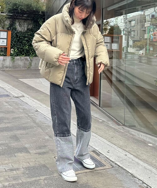 Pyrenex(ピレネックス)の「【PYRENEX/ピレネックス】HARMONIE CROP ダウンジャケット(ダウンジャケット/コート・レディース・ブラック/ベージュ・38)」の14枚目の写真