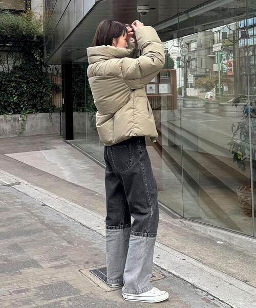 Pyrenex(ピレネックス)の「【PYRENEX/ピレネックス】HARMONIE CROP ダウンジャケット(ダウンジャケット/コート・レディース・ブラック/ベージュ・38)」の15枚目の写真