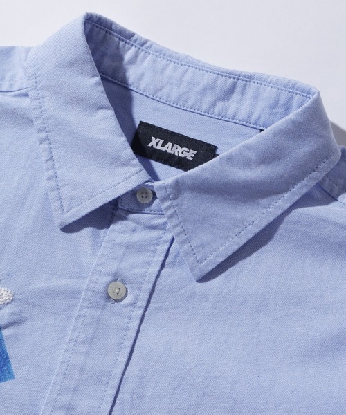 XLARGE（エクストララージ）の「VARIOUS LETTER L/S SHIRT（シャツ/ブラウス・メンズ・ライトブルー/ホワイト・S/XL/M/L）」の4枚目の写真