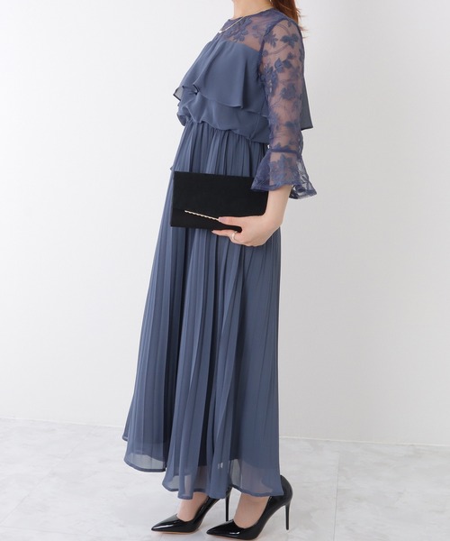 Lace Ladies（レースレディース）の「メタリック ライン付き レース スクエア クラッチ バッグ（クラッチバッグ・レディース・ブラック/ベージュ/グレー・FREE）」の7枚目の写真