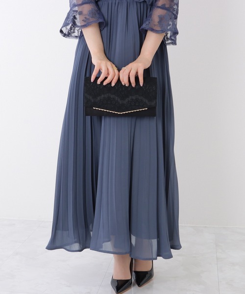 Lace Ladies（レースレディース）の「メタリック ライン付き レース スクエア クラッチ バッグ（クラッチバッグ・レディース・ブラック/ベージュ/グレー・FREE）」の9枚目の写真