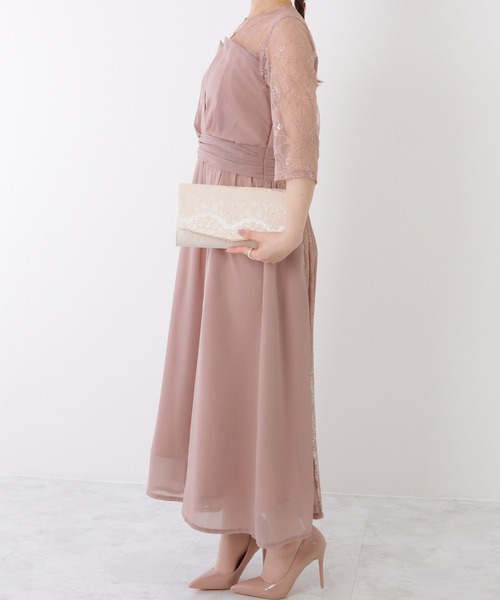 Lace Ladies（レースレディース）の「メタリック ライン付き レース スクエア クラッチ バッグ（クラッチバッグ・レディース・ブラック/ベージュ/グレー・FREE）」の16枚目の写真