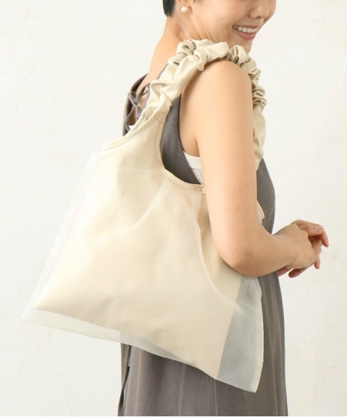 Per sist ence（パーシエンス）の「ギャザーハンドルチュールトート（トートバッグ・レディース・シルバー/アイボリー/ブラック/ブロンズ・FREE）」の16枚目の写真