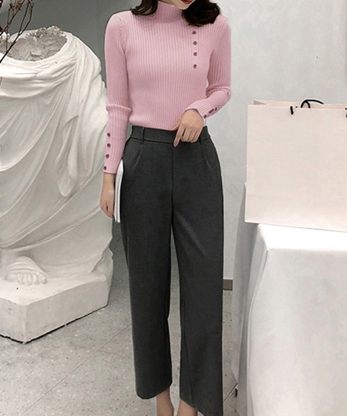Miniministore(ミニミニストア)の「ニットトップス レディース 長袖(ニット/セーター・レディース・ホワイト/ベージュ/ブラック/ピンク・フリー)」の13枚目の写真