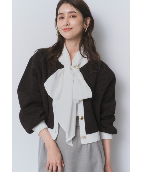 JUSGLITTY（ジャスグリッティー）の「シャイニーマルチ釦カーデ