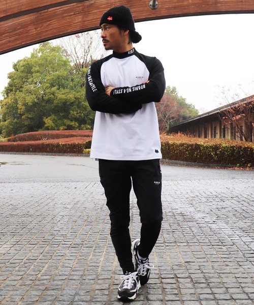 (RM)【LUXE/R GOLF】ストレッチ スムース ハイネック ラグラン 長袖 Tシャツ（Tシャツ/カットソー）｜LUXE/R GOLF（ラグジュ ゴルフ）