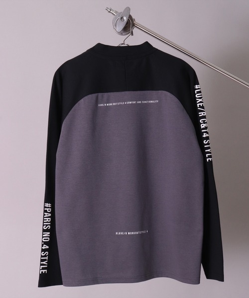 (RM)【LUXE/R GOLF】ストレッチ スムース ハイネック ラグラン 長袖 Tシャツ（Tシャツ/カットソー）｜LUXE/R GOLF（ラグジュ ゴルフ）