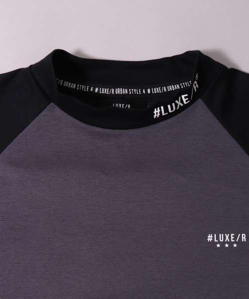 (RM)【LUXE/R GOLF】ストレッチ スムース ハイネック ラグラン 長袖 Tシャツ（Tシャツ/カットソー）｜LUXE/R GOLF（ラグジュ ゴルフ）