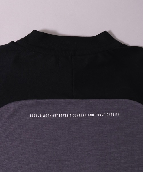 (RM)【LUXE/R GOLF】ストレッチ スムース ハイネック ラグラン 長袖 Tシャツ（Tシャツ/カットソー）｜LUXE/R GOLF（ラグジュ ゴルフ）