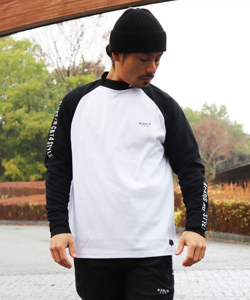 (RM)【LUXE/R GOLF】ストレッチ スムース ハイネック ラグラン 長袖 Tシャツ（Tシャツ/カットソー）｜LUXE/R GOLF（ラグジュ ゴルフ）