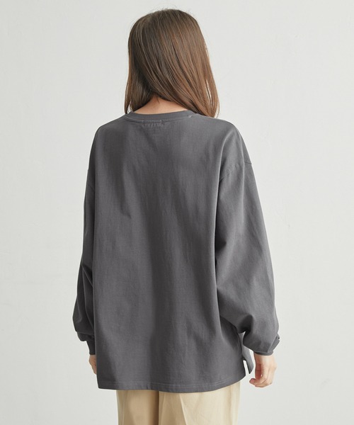 molk(モルク)の「【molk】バルーンスリーブロングTシャツ(Tシャツ/カットソー・メンズ・グレイッシュブルー/チャコールグレー/ホワイト・S/L/M)」の16枚目の写真