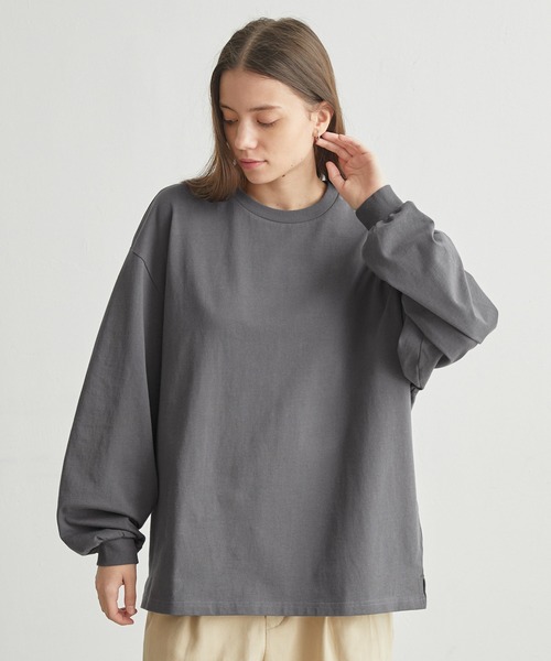 モユル 長袖カットソー サイズM〜L - molk】バルーンスリーブロングTシャツ（Tシャツ/カットソー