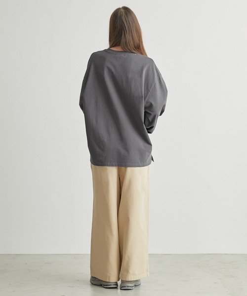 molk(モルク)の「【molk】バルーンスリーブロングTシャツ(Tシャツ/カットソー・メンズ・グレイッシュブルー/チャコールグレー/ホワイト・S/L/M)」の22枚目の写真