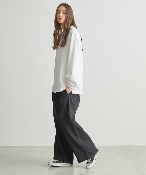 molk(モルク)の「【molk】バルーンスリーブロングTシャツ(Tシャツ/カットソー・メンズ・グレイッシュブルー/チャコールグレー/ホワイト・S/L/M)」の11枚目の写真