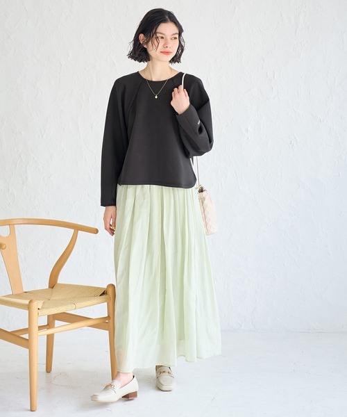 ROPE' PICNIC（ロペピクニック）の「CALINE×ROPE' PICNIC/ダンボールカットトップス（Tシャツ/カットソー・レディース・チャコールグレー/ホワイト・38）」の5枚目の写真