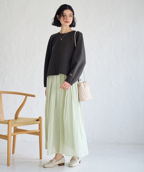 ROPE' PICNIC（ロペピクニック）の「CALINE×ROPE' PICNIC/ダンボールカットトップス（Tシャツ/カットソー・レディース・チャコールグレー/ホワイト・38）」の6枚目の写真