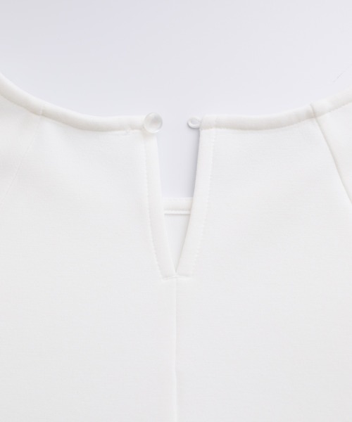 ROPE' PICNIC（ロペピクニック）の「CALINE×ROPE' PICNIC/ダンボールカットトップス（Tシャツ/カットソー・レディース・チャコールグレー/ホワイト・38）」の4枚目の写真