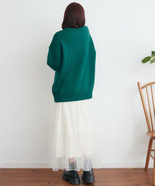 RETRO GIRL（レトロガール）の「柄アソートジャガードNT（ニット/セーター・レディース・グリーン/ナチュラル/オフホワイト/ダークブルー・FREE）」の9枚目の写真