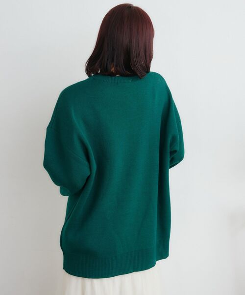 RETRO GIRL（レトロガール）の「柄アソートジャガードNT（ニット/セーター・レディース・グリーン/ナチュラル/オフホワイト/ダークブルー・FREE）」の13枚目の写真